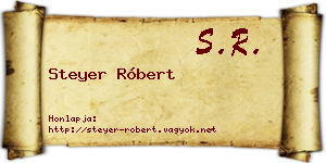 Steyer Róbert névjegykártya