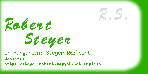 robert steyer business card